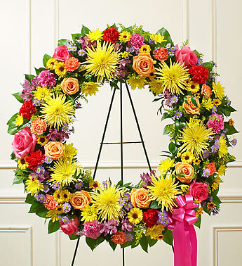 Serene Blessings Bright Standing Wreath